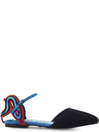 Kat Maconie Talia Black Turquoise Ballet Shoe