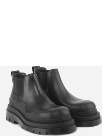 Bottega Veneta Bv Tire Ankle Boots Made Of Smooth Leather
