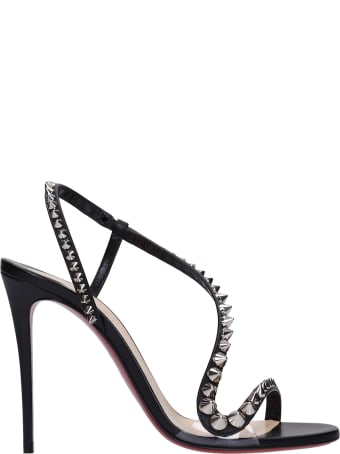Christian Louboutin Rosalie Spikes Sandals In Black Leather