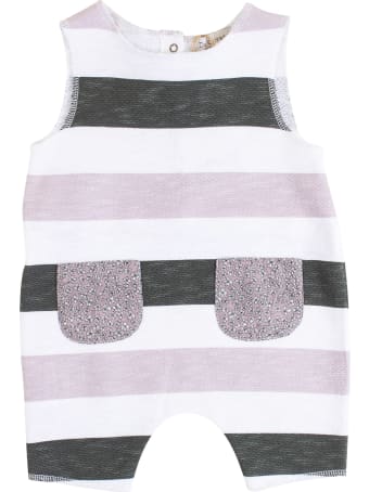 De Cavana Newborn Striped Romper
