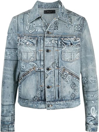 AMIRI Denim Screen Print Bandana