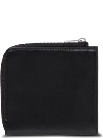Jil Sander Black Leather Card Holder With Logo