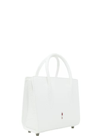 Christian Louboutin White Snake Leather Paloma S Mini