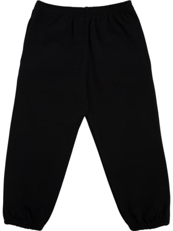 Balenciaga Black Cotton Joggers With Logo Print