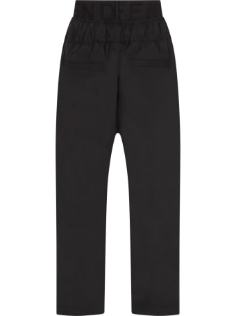 Fendi Black Pants With Logo For Boy