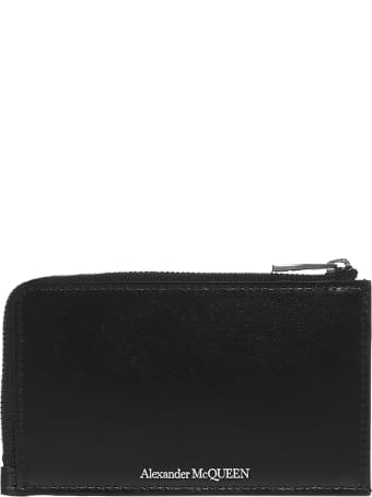 Alexander McQueen Logo Leather Card Holder