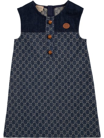 Gucci Gg Jacquard Denim Dress