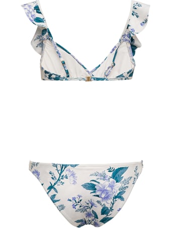 Zimmermann Cassia Waterfall Bikini With Floral Print