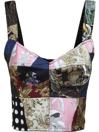 Dolce & Gabbana Rear Zipped Patched Top