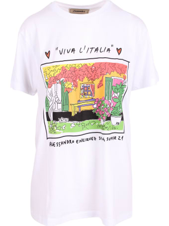 Alessandro Enriquez 'aess21 Print' Cotton T-shirt