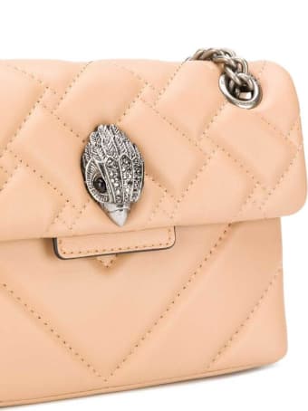 Kurt Geiger Kensington Beige Quilted Leather Crossbody Bag