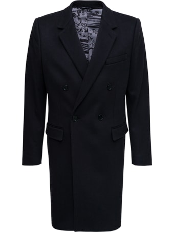 Dolce & Gabbana Double-breasted Black Wool And Cashmere Coat