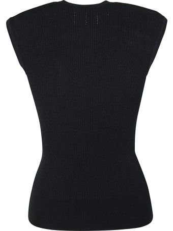 Balmain Button Embellished Sleeveless Top