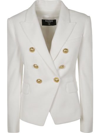Balmain Double-breasted Plain Blazer