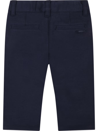 Hugo Boss Blue Pants For Baby Boy With Logo