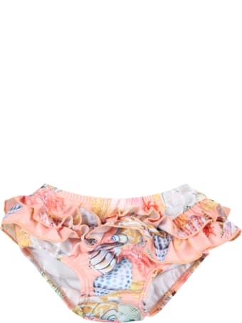 Molo Pink Swimsuit For Baby Boy With Shells