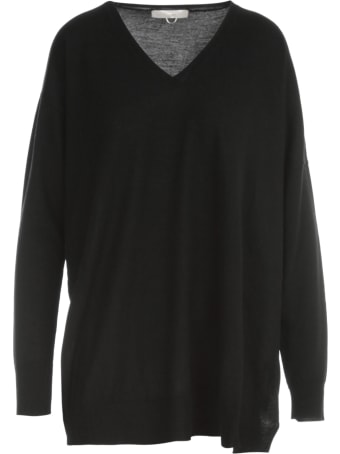 Mantù Asymmetrical V Neck L/s Sweater
