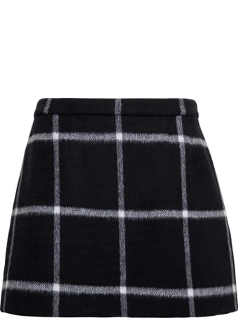 RED Valentino Wool Check Skirt