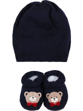 La Perla Blue Set For Baby Kids With Bear