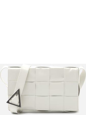 Bottega Veneta Cassette Bag In Leather With Woven Pattern