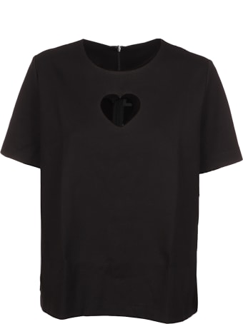 Paskal Short Sleeve Top With Heart Shaped Cut Out