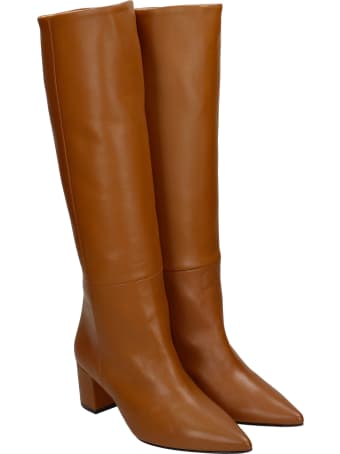 Marc Ellis Oregon High Heels Boots In Leather Color Leather
