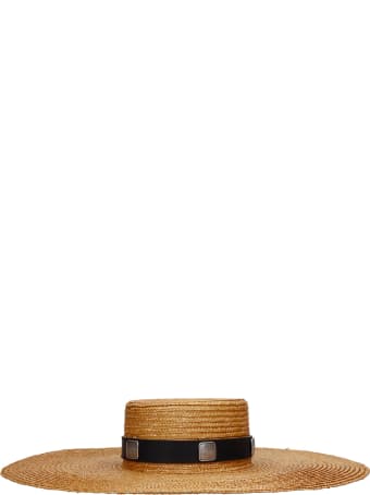 Kate Cate Hats In Leather Color Wool And Polyamide