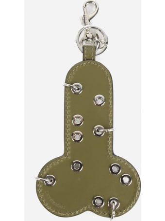 J.W. Anderson Leather Keychain With Studs