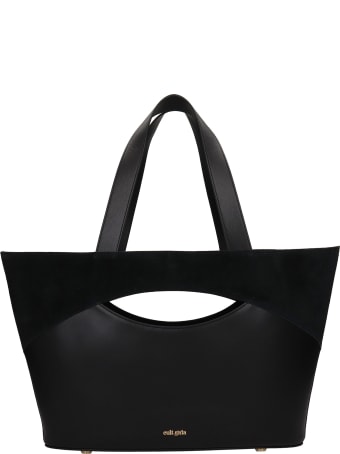 Cult Gaia Jun Tote In Black Leather