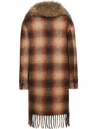 Bazar Deluxe Check Furred Coat