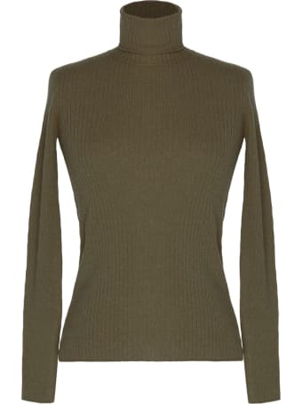 alyki Green Wool And Cashmere Turtleneck Sweater