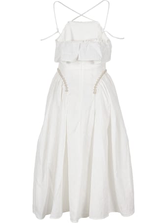 self-portrait Self Portrait Textured Leaf Midi Dress