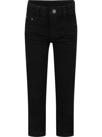 Molo Black Jeans For Boy With Logo
