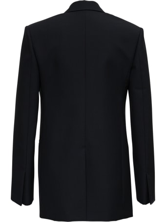 Givenchy Black Wool Blazer With Padlock Detail
