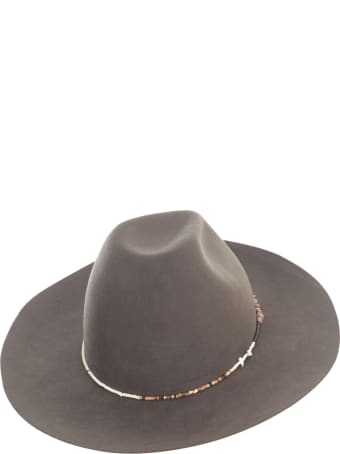 Super Duper Hats Round Crown Large Raw Brim Casamarina Beadwork