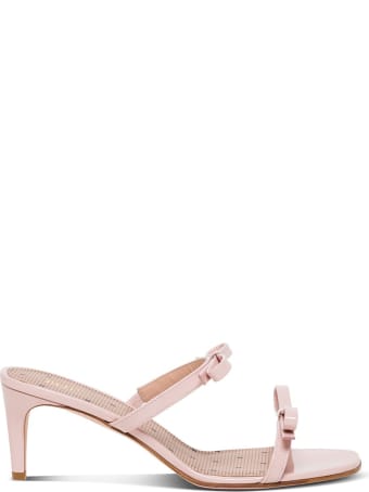 RED Valentino Pink Patent Mules With Bows