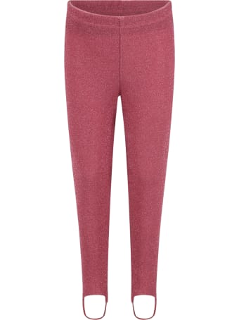 Douuod Fuchsia Leggings For Girl With Lurex Details