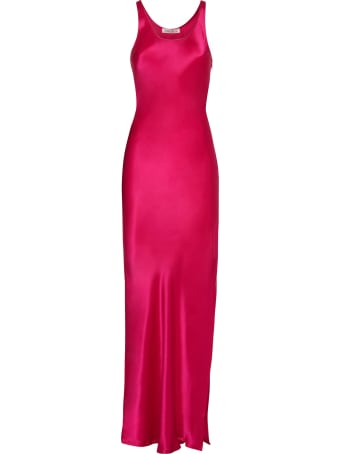 Amotea Mila Dress In Fucsia Satin