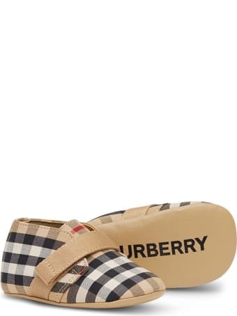 Burberry Charlton Check Newborn Shoes
