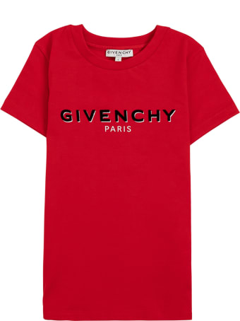 Givenchy Red Cotton T-shirt With Logo Print