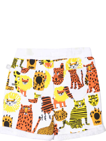 Stella McCartney Kids White Shorts With Multicolor Print
