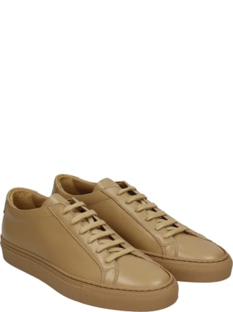 Common Projects Achille Sneakers In Taupe Leather