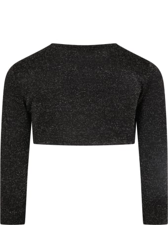 Le Gemelline by Feleppa Black Cardigan For Girl