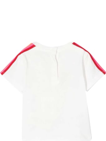 Fendi White T-shirt With Multicolor Logo