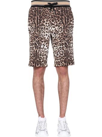 Dolce & Gabbana Bermuda With Leopard Print