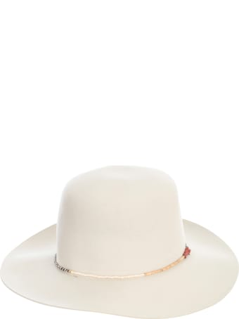 Super Duper Hats Round Crown Large Raw Brim Casamarina Beadwork