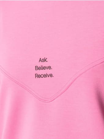Merci Pink Sweatshirt In Modal Blend With Print