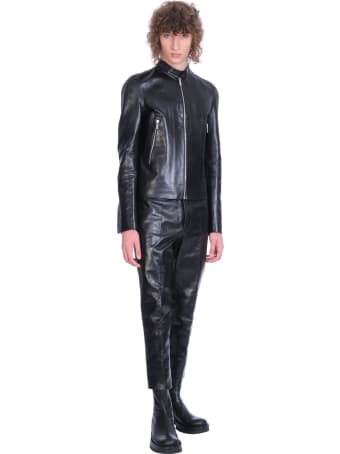 Sapio Biker Jacket In Black Leather