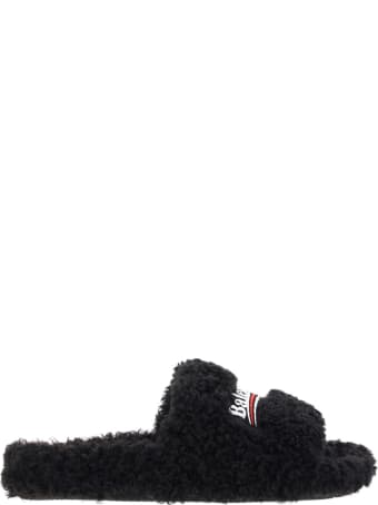 Balenciaga Furry Slide Shoes
