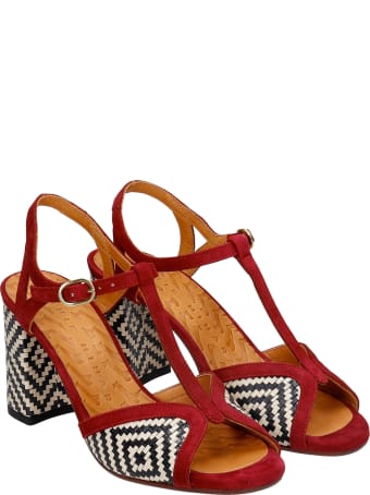 Chie Mihara Fabin Sandals In Bordeaux Suede